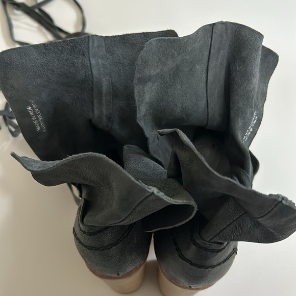 Free People Seven Wonders Wrap Tie Fringe Boho Ankle Heel Bootie size 37/7 - Picture 14 of 16